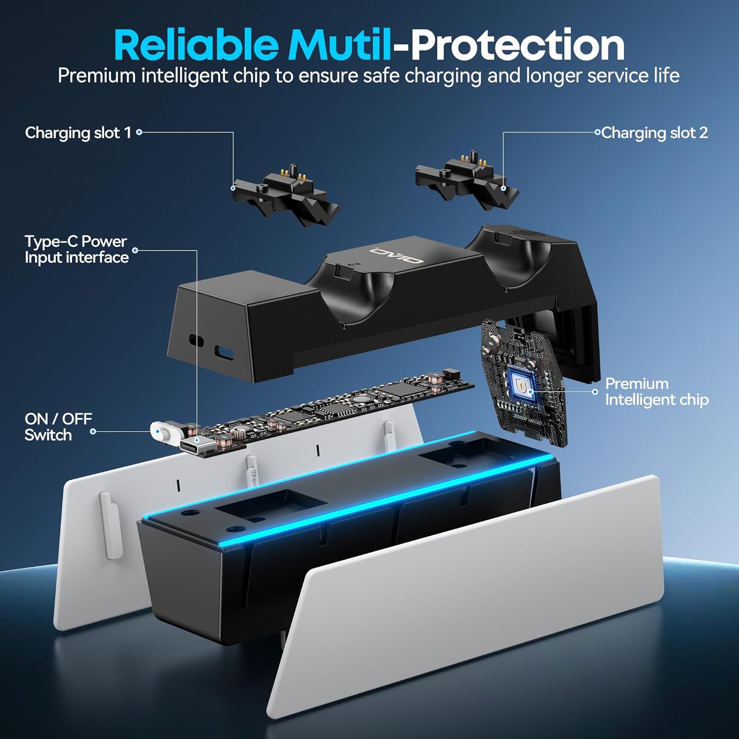 BASE DE CARGA PARA CONTROLES DE PS5 IV-P5211BX