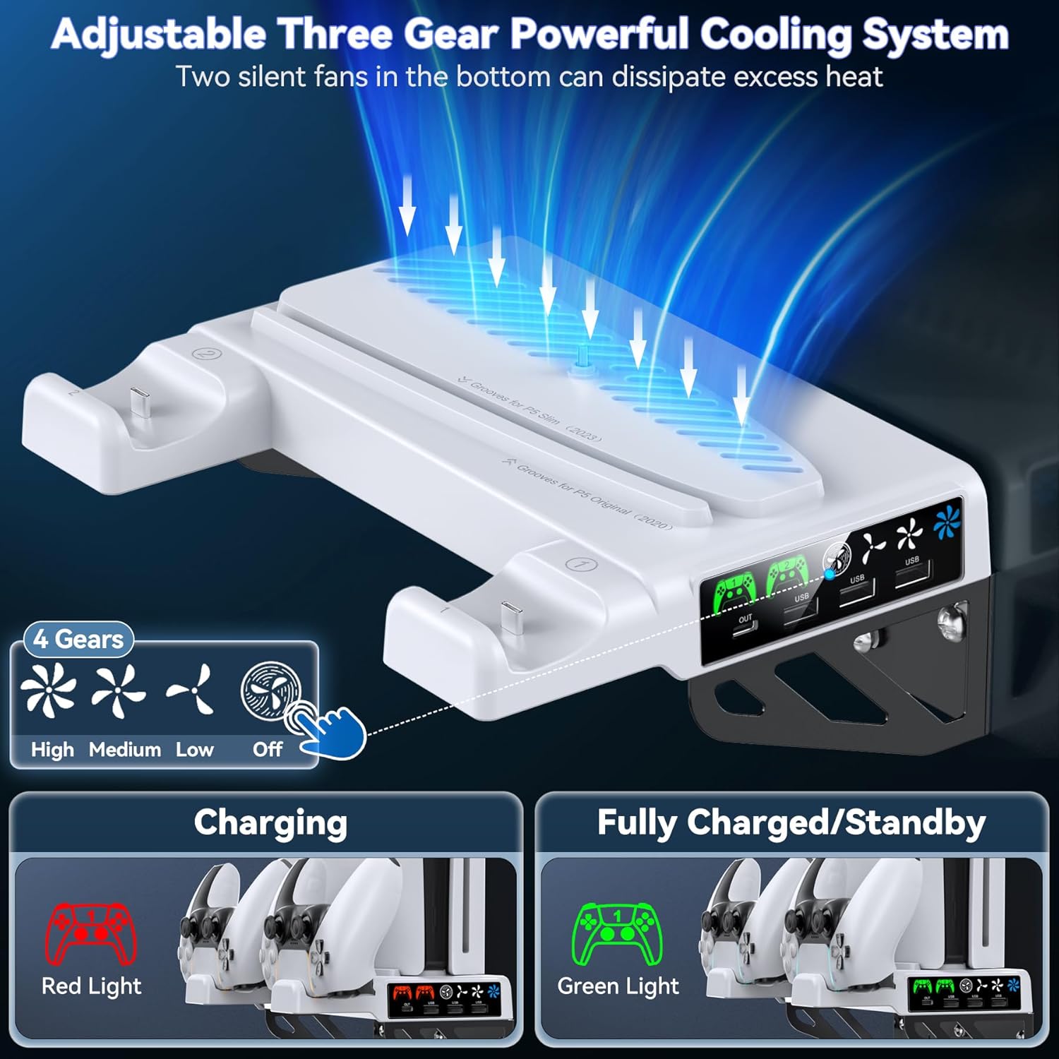 BASE CON VENTILACION + SOPORTE DE PARED PS5