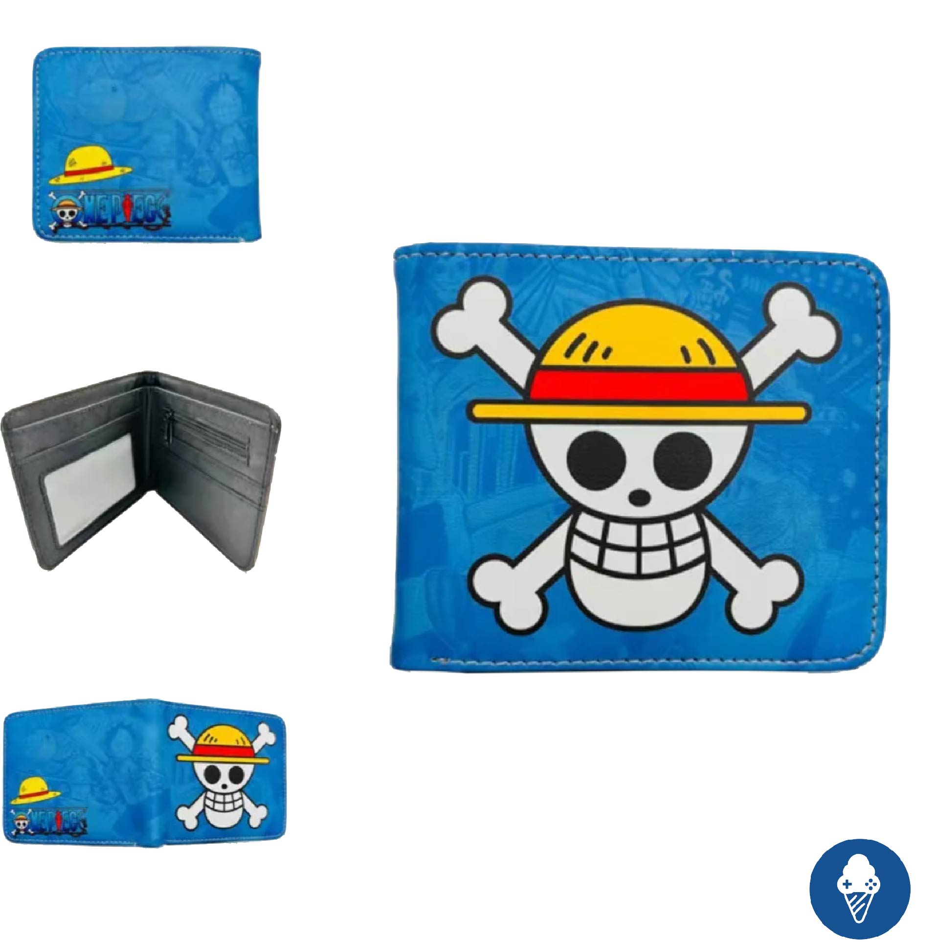 BILLETERA ONE PIECE JOLLY ROGER (SOMBRERO DE PAJA)