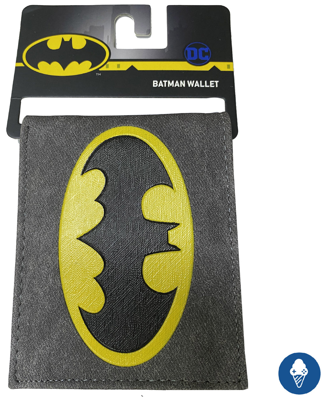 BILLETERA GRIS LOGO BATMAN