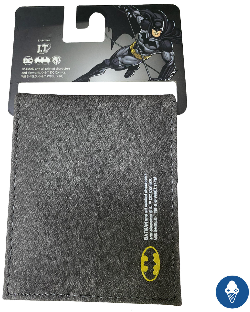 BILLETERA GRIS LOGO BATMAN