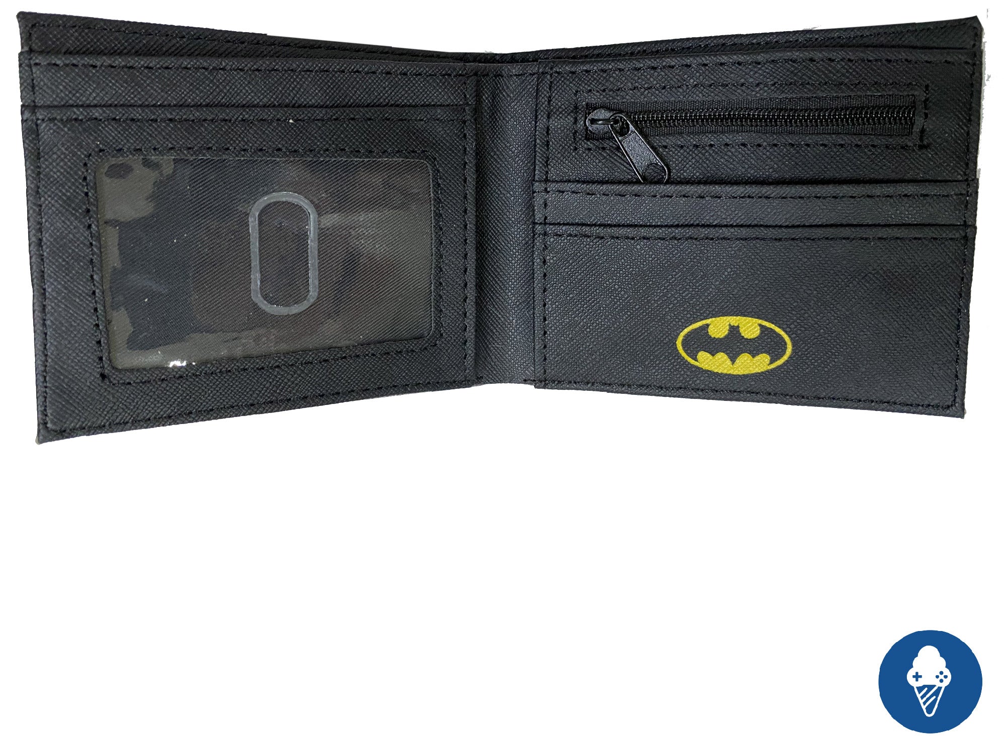 BILLETERA GRIS LOGO BATMAN