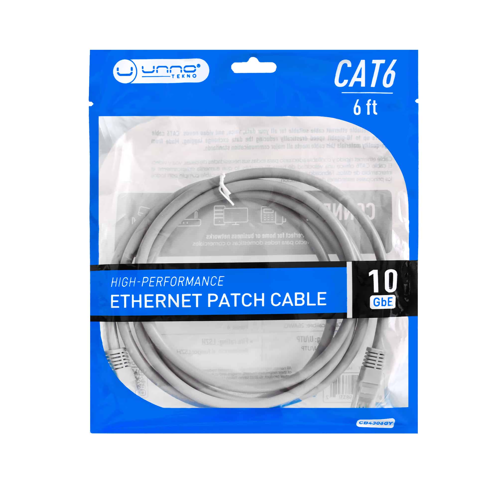 CABLE DE RED ETHERNET CAT6 1,82 METROS