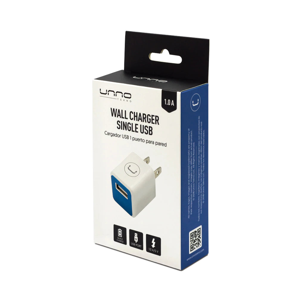 CARGADOR DE PARED USB DE UN PUERTO | 1.0A