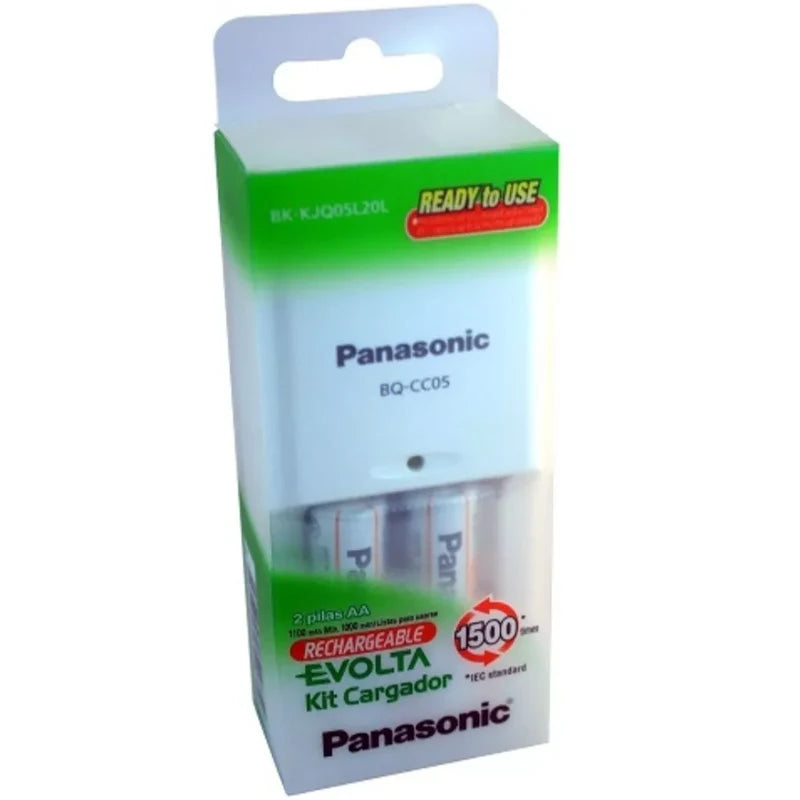 CARGADOR DE BATERIAS AA - AAA CON 2 BATERIAS AA 110MAH PANASONIC