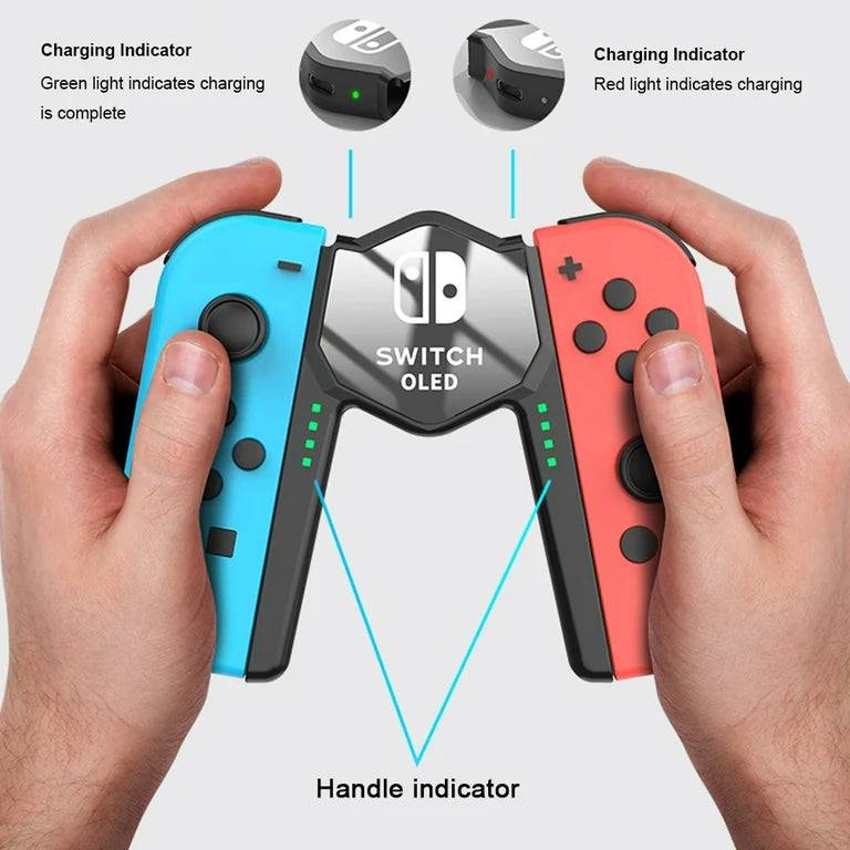 CARGADOR + GRIP PARA JOY-CON NINTENDO SWITCH