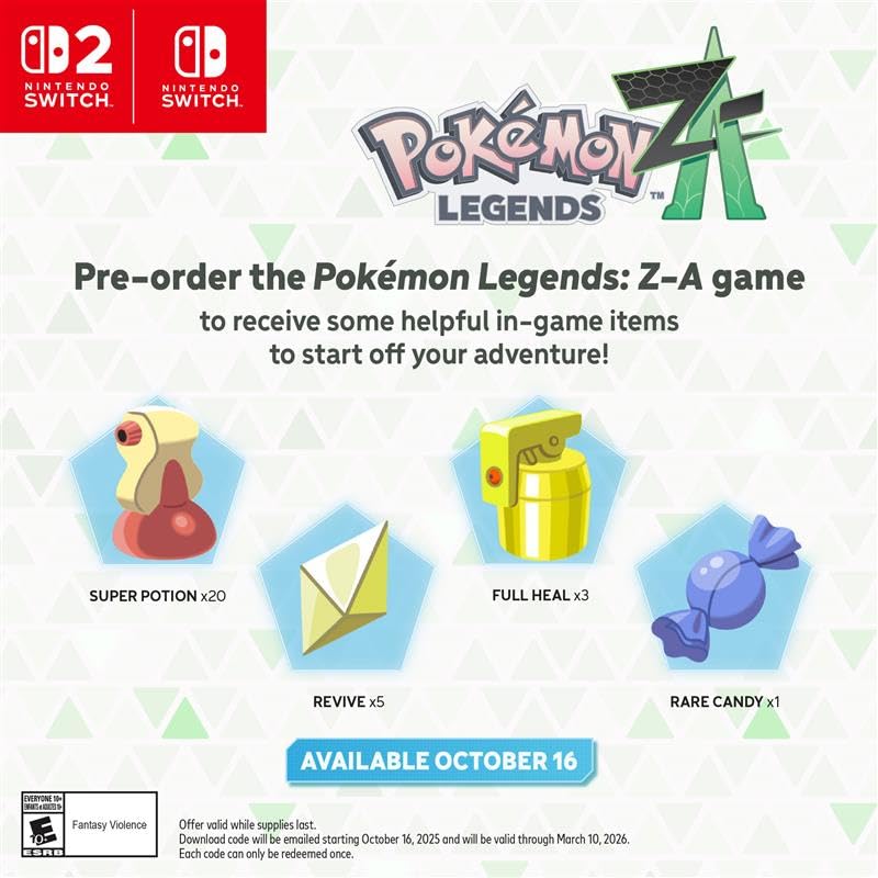 POKEMON LEGENDS ZA - NINTENDO SWITCH 2 EDITION