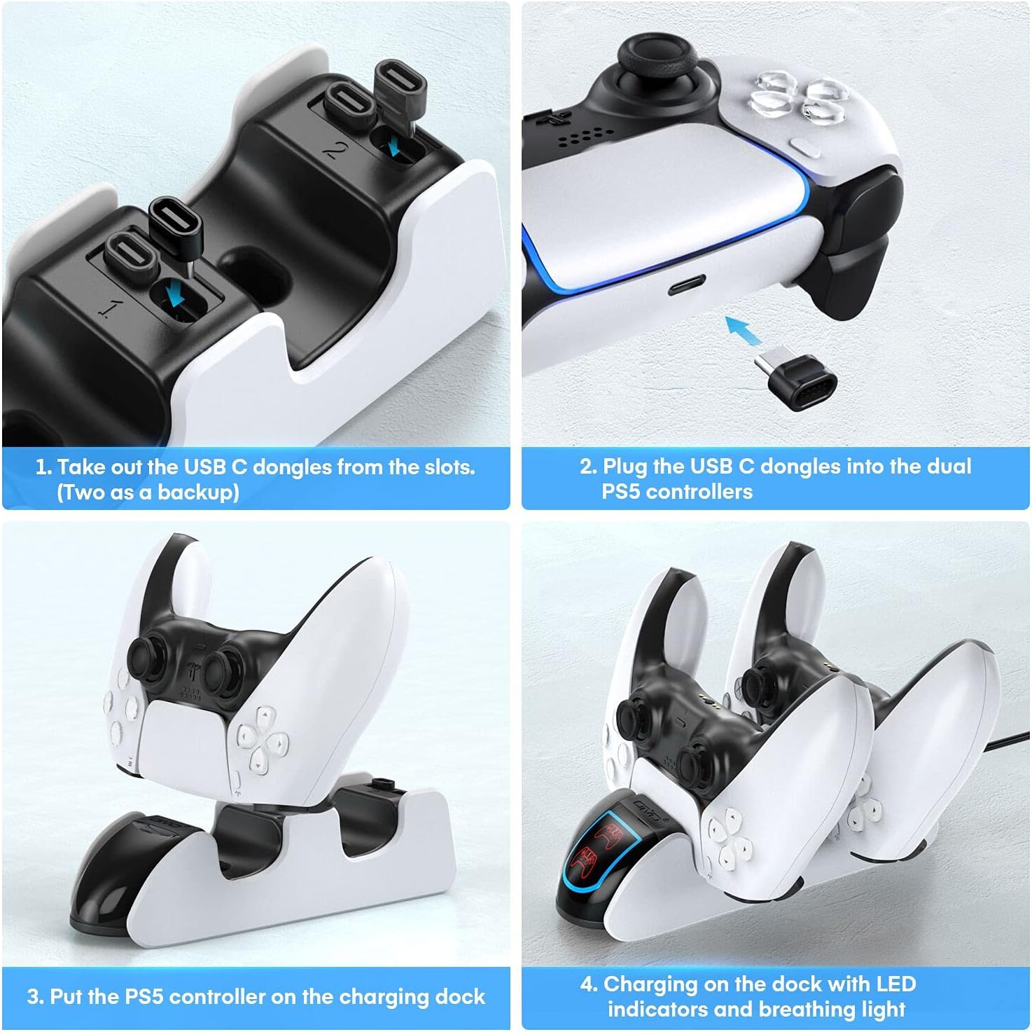 BASE DE CARGA PARA CONTROL DE PS5