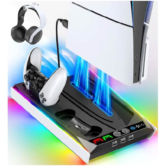 BASE PS5 + ESTACION DE CARGA + VENTALACION NG-P5296X