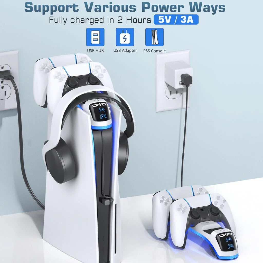 BASE O ESTACION DE CARGA OIVO PARA CONTROL DUALSENSE DE PS5 - PLAYSTATION 5