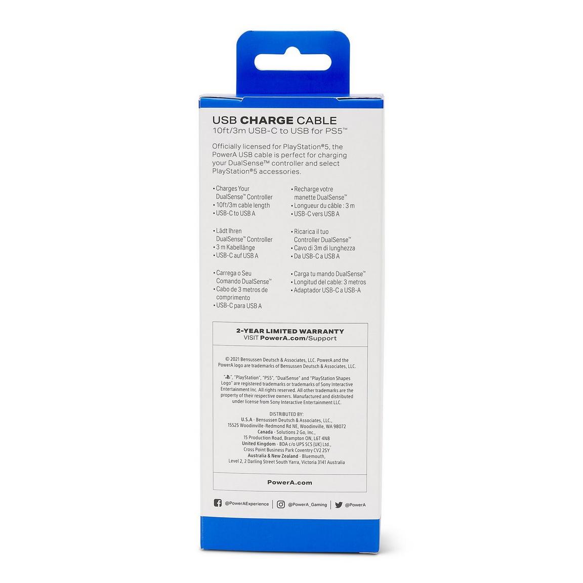 CABLE USB/C POWER A CARGA Y DATOS CONTROL PS5